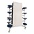 Mobile Stool Cafeteria Table - 16 Stools (30" W x 12' L) - Gray - Folded
