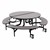 Round Mobile Bench Lunchroom Table (60" Diameter) - Gray