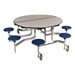 Round Mobile Stool Cafeteria Table w/ Particleboard Core