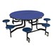 Round Mobile Stool Cafeteria Table w/ Particleboard Core & Powder-Coat Frame (60" Diameter)