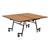 New Square Mobile School Cafeteria Table (60" W x 60" L) - Oak