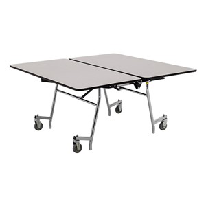 New Square Mobile School Cafeteria Table (60" W x 60" L) - Gray