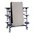 Mobile Stool Cafeteria Table w/ Particleboard Core and Powder Coat Frame - Folded