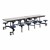Mobile Stool Cafeteria Table w/ Particleboard Core and Powder Coat Frame - 12 Stools (30" W x 10' L)