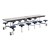 Mobile Stool Cafeteria Table - 12 Stools (30" W x 10' L) - Gray