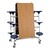 Mobile Stool Cafeteria Table w/ MDF Core & Protect Edge - Folded