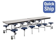 Mobile Stool Cafeteria Table w/ Particleboard Core