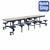 Mobile Stool Cafeteria Table w/ Particleboard Core and Powder Coat Frame