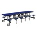 Mobile Stool Cafeteria Table w/ Particleboard Core & Powder-Coat Frame - 12 Stools (12' L)