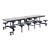 Mobile Stool Cafeteria Table - 12 Stools (30" W x 12' L) - Gray