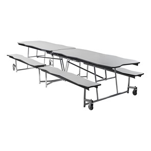 Bedrock Mobile Bench Cafeteria Table