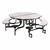 Octagon Mobile Combo-Seat Cafeteria Table w/ Powder Coat Frame