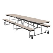 Swerve Mobile Bench Cafeteria Table