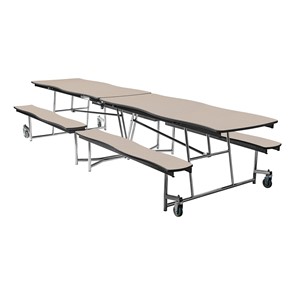 Swerve Mobile Bench Cafeteria Table