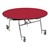 Easy-Fold Mobile Round Nesting Cafeteria Table w/ MDF Core, Chrome Frame & Protect Edge (60" Diameter) - Red