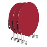 Easy-Fold Mobile Round Nesting Cafeteria Table