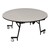 Easy-Fold Mobile Round Nesting Cafeteria Table w/ MDF Core, Powder Coat Frame & Protect Edge (60" Diameter) - Gray
