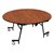 Easy-Fold Mobile Round Nesting Cafeteria Table w/ MDF Core, Powder Coat Frame & Protect Edge (60" Diameter) - Cherry