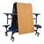 Mobile Stool Cafeteria Table w/ MDF Core, Protect Edge & Powder Coat Frame - 8 Stools (30" W x 8' L x 29" H) - Folded