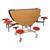 Round Mobile Stool Cafeteria Table w/ MDF Core & Protect EdgeRound Mobile Stool Cafeteria Table w/ MDF Core & Protect Edge - Folded