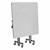 Easy-Fold Mobile Square Nesting Cafeteria Table Folded w/ Powder Coat Grame