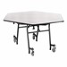 Easy-Fold Mobile Hexagon Nesting Cafeteria Table w/ Powder Coat Frame