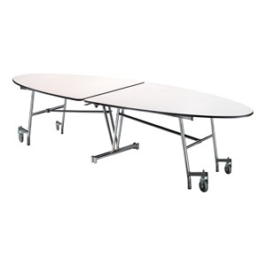Elliptical Mobile Cafeteria Table