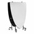 Elliptical Mobile Cafeteria Table Folded