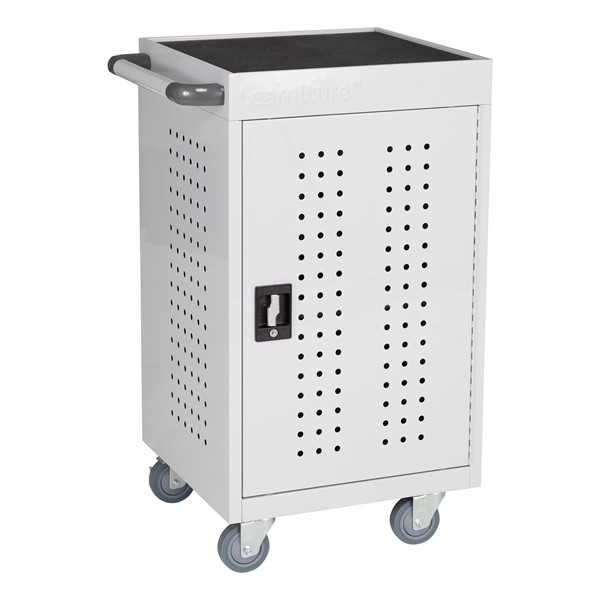 Structure Series 30-Device Tablet Charging Cart w/ Electric - Light Gray