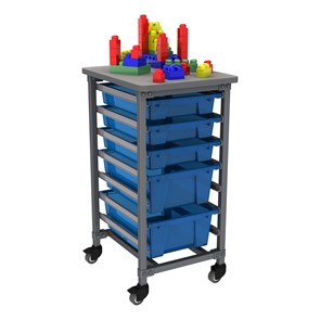Structure Series Single-Wide Mobile Classroom Storage Cart 