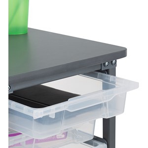 Structure Series Single-Wide Mobile Classroom Storage Cart - Bin