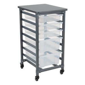 Structure Series Single-Wide Mobile Classroom Storage Cart