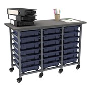 Structure Series Triple-Wide Mobile Classroom Storage Cart