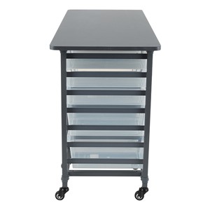 Structure Series Triple-Wide Mobile Classroom Storage Cart
