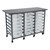 Structure Series Triple-Wide Mobile Classroom Storage Cart
