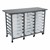 Structure Series Triple-Wide Mobile Classroom Storage Cart