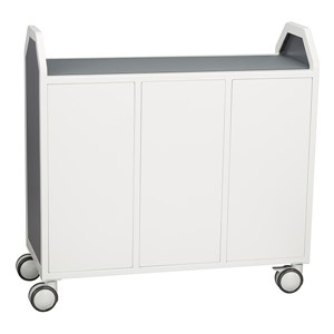 Profile Series Mobile Storage Cart w/ Adjustable Shelves (42" W x 35 1/2" H) - Back