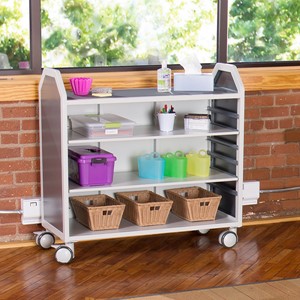 Profile Series Mobile Storage Cart w/ Adjustable Shelves (42" W x 35 1/2" H)