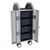 Profile Series Single-Wide Mobile Classroom Storage Cart w/ Doors - 4 Large Bins - Translucent Navy