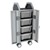 Profile Series Single-Wide Mobile Classroom Storage Cart w/ Doors - 4 Large Bins - Clear