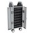 Profile Series Single-Wide Mobile Classroom Storage Cart w/ Doors - 8 Small Bins - Translucent Graphite