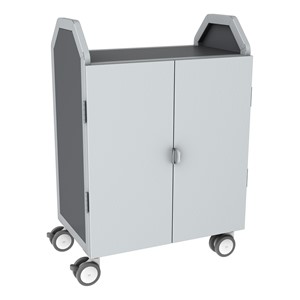 Profile Series Double-Wide Mobile Classroom Storage Cart w/ Doors