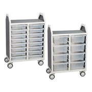 Profile Series Double-Wide Mobile Classroom Storage Cart