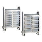 Profile Series Double-Wide Mobile Classroom Storage Cart