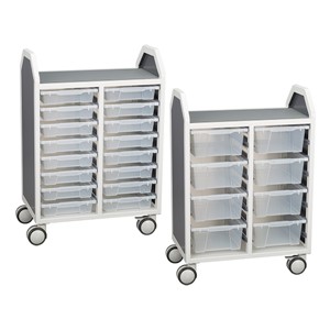 Profile Series Double-Wide Mobile Classroom Storage Cart