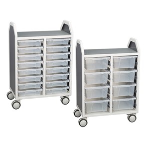 Profile Series Double-Wide Mobile Classroom Storage Cart