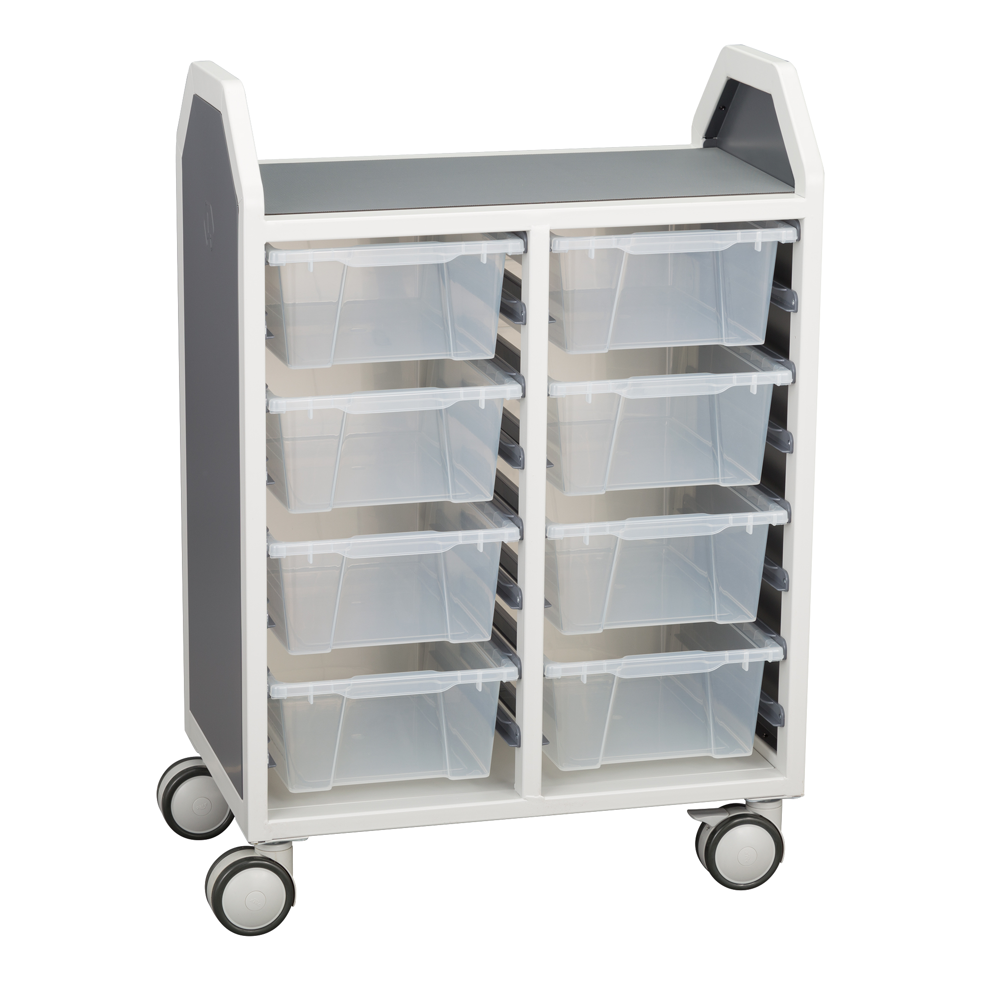 Profile Series Double-Wide Mobile Classroom Storage Cart (28 1/4" W x 35 1/2" H) - Front