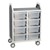 Profile Series Double-Wide Mobile Classroom Storage Cart (28 1/4" W x 35 1/2" H) - Front