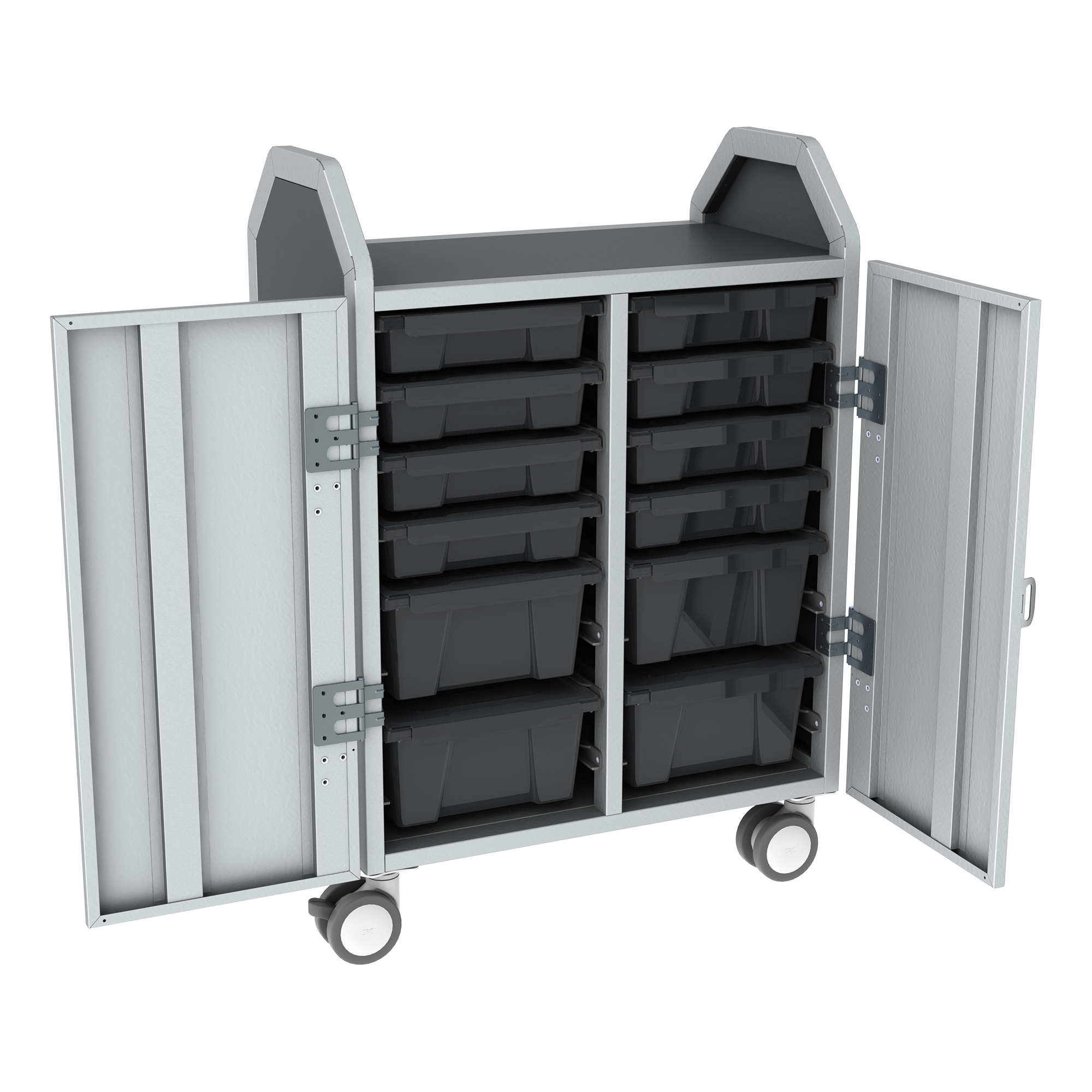 Profile Series Double-Wide Mobile Classroom Storage Cart | School ...