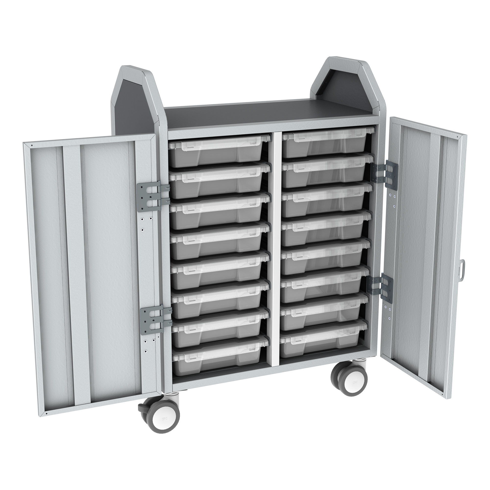 Profile Series Double-Wide Mobile Classroom Storage Cart | School ...